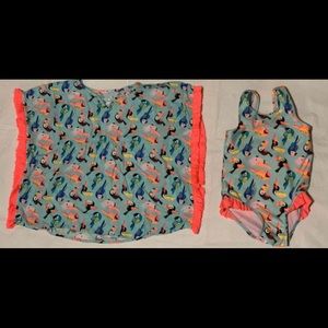 Cat &Jack Girls Swimsuit & Cover Up